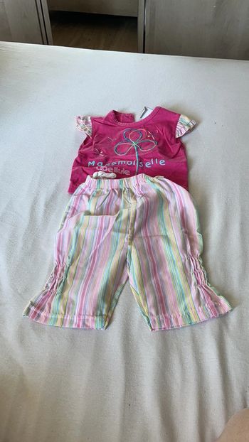 Ensemble pantalon fin et t shirt 3 mois