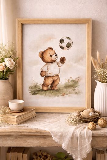 Cadre ourson foot 20×25 cm - excellent état