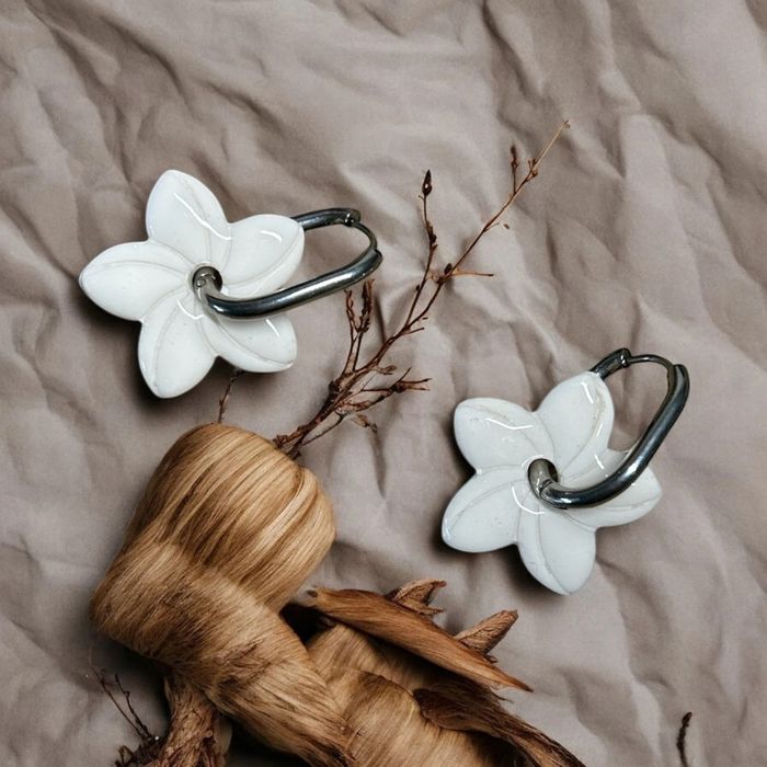 Pampilles fleur blanche