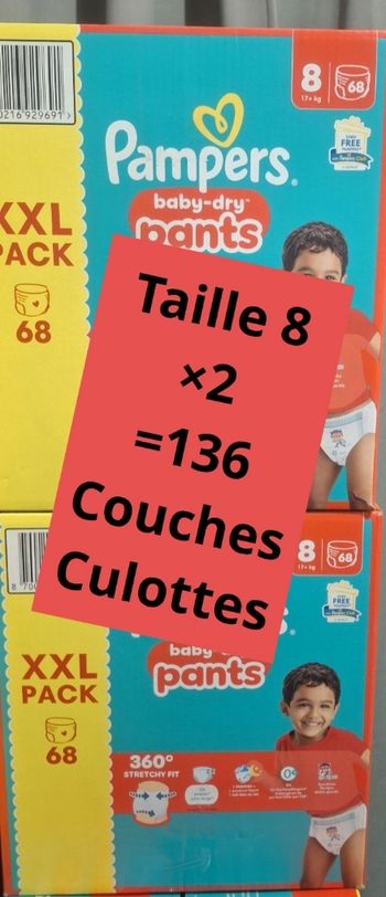 Pampers taille 8 pant xxl