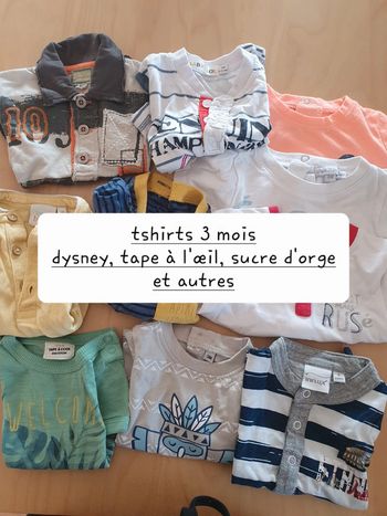 9 t-shirts garçon 3 mois