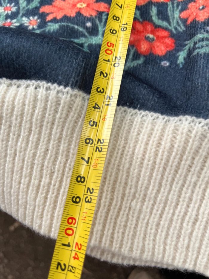 Pull automnal à capuche – Motif Renard & Fleurs – Taille XL - photo numéro 10