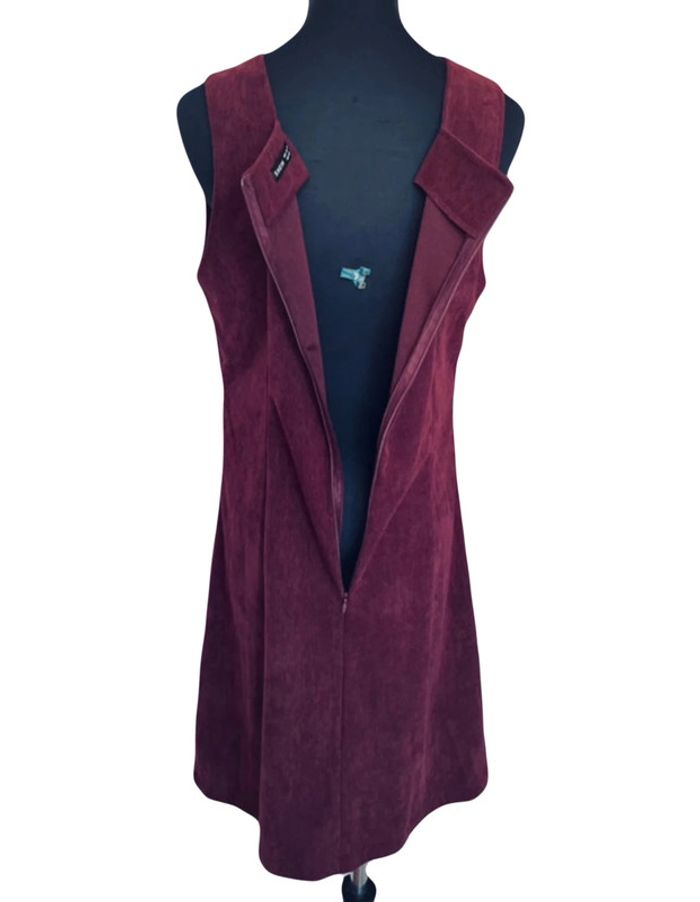 👍 Robe femme. Velours bordeaux. Neuve. Taille 42 XL. - photo numéro 4