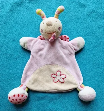 Marionnette rose et écru - FEHN