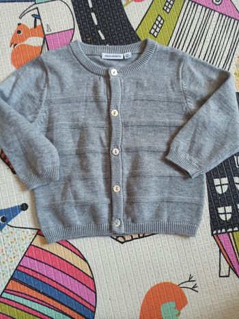 Gilet noukies gris à boutons