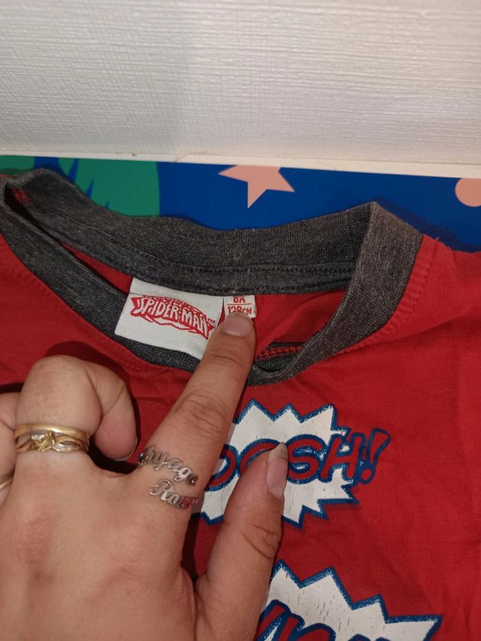 Tee-shirt manche courte spiderman 8 ans - photo numéro 2
