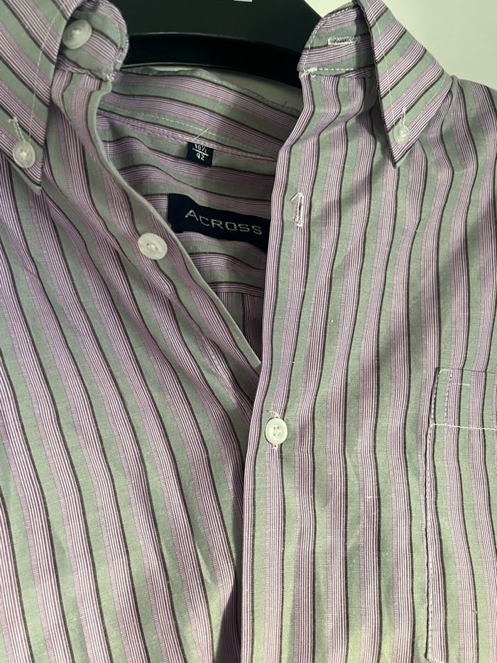 Chemise homme à rayure taille 42 bicolore - photo numéro 2