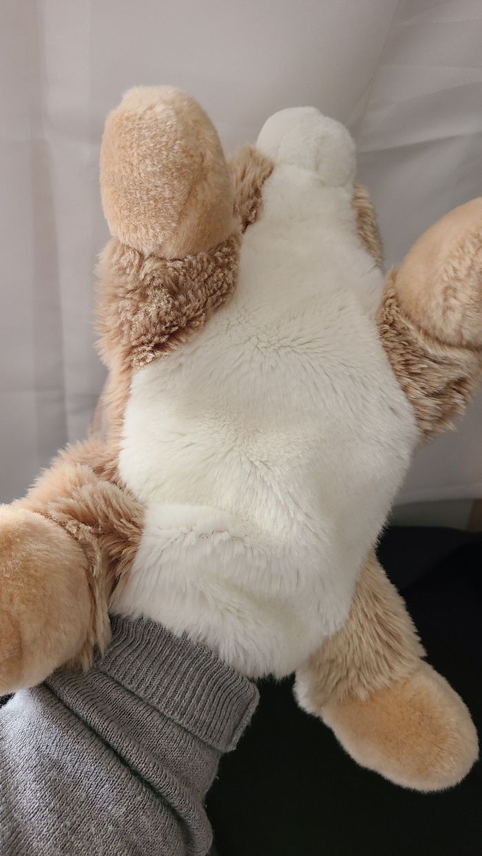 Peluche marionnette Lapin The Puppet Compagny blanc beige - photo numéro 4