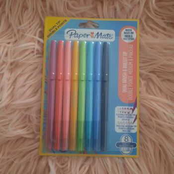 8 feutres double point couleur paper mate neuf