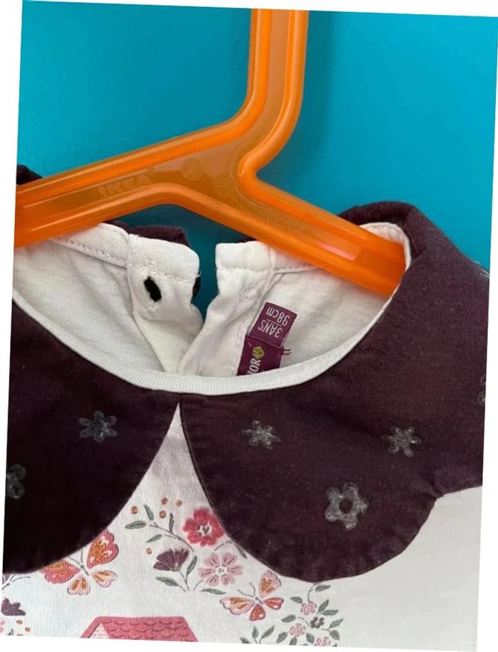 Joli t-shirt manches longues col Claudine 3 ans sergent major - photo numéro 3