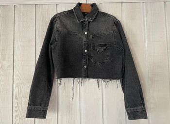 Veste jean noir crop - Zara - XS