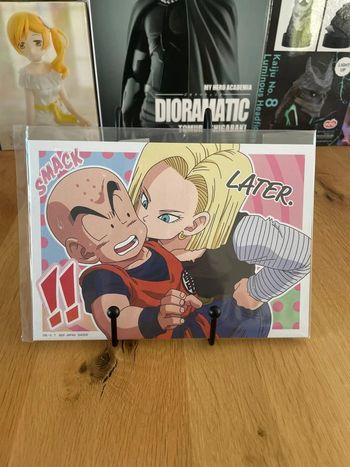 Dragon Ball - Ichiban Kuji - Lot I Tableau Canvas Board 15*21cm C-18 & Krillin