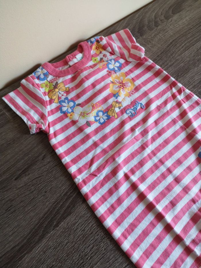 Barboteuse Disney rose colorée 1 an