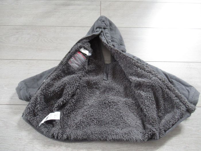 Manteau gris à capuche intérieur tout doux Taille 12 mois orchestra - photo numéro 4