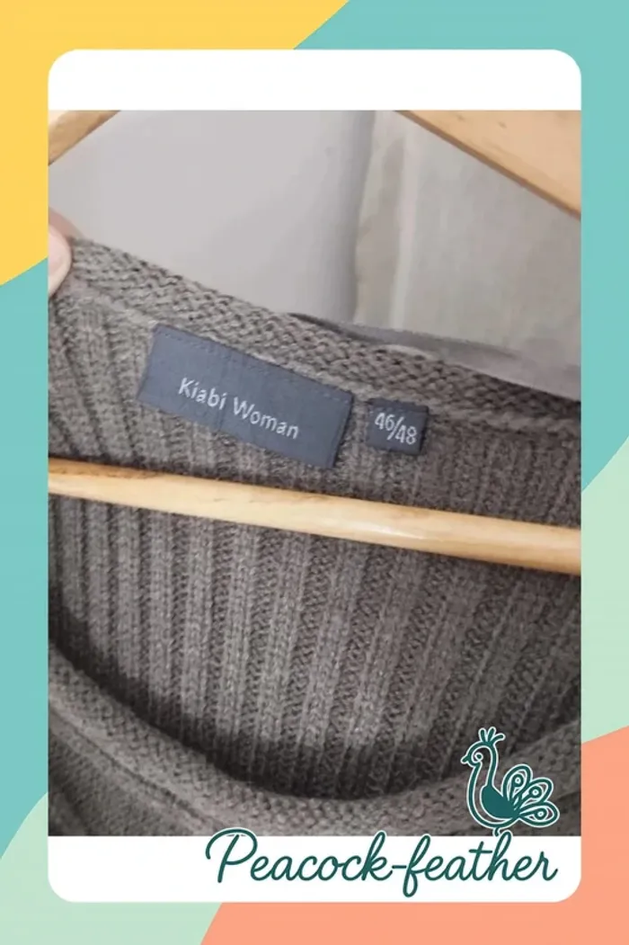 Tunique pull marron Kiabi 46/48 - photo numéro 3