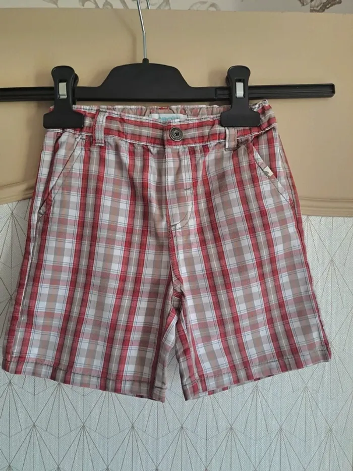 Short à carreaux garçon Obaïbi 23 mois comme neuf
