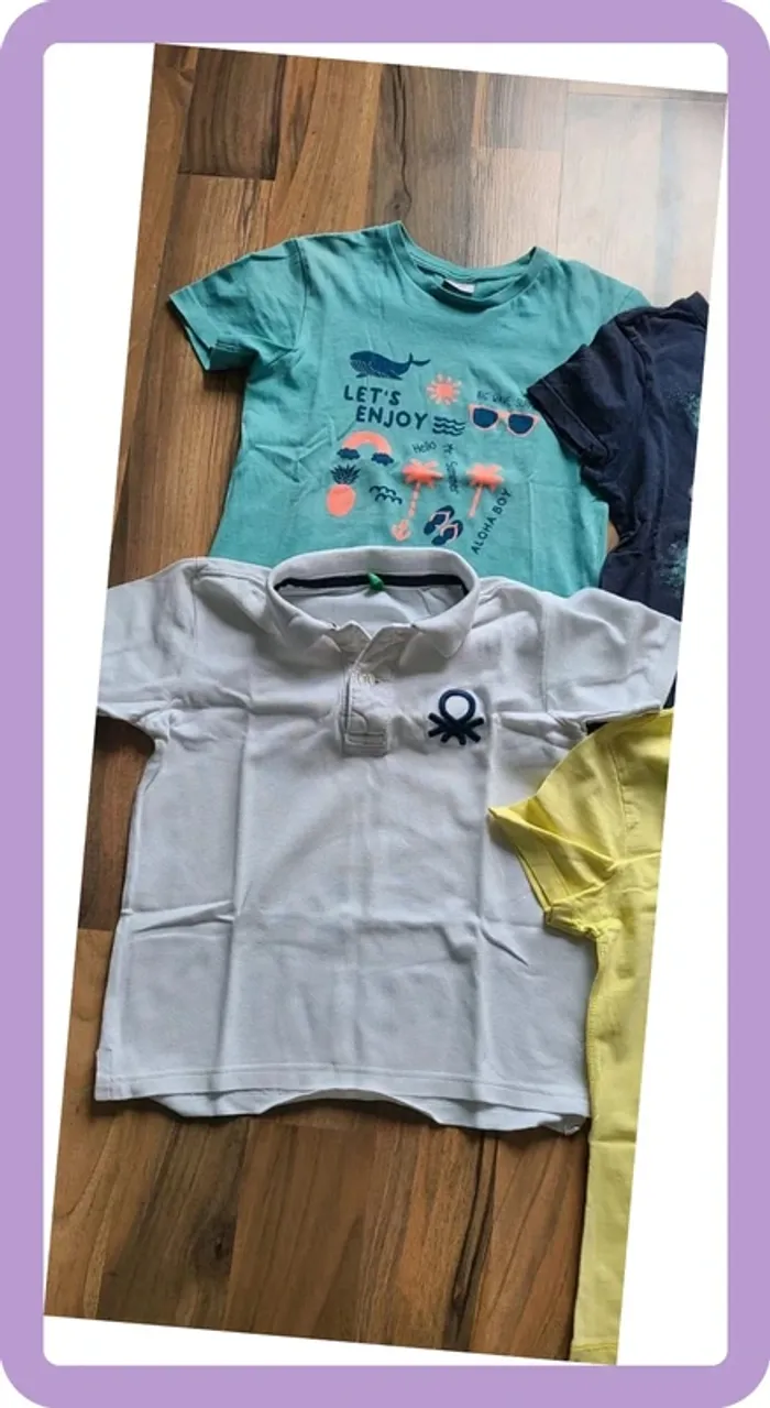 Lot de 3 t-shirts polos 8 ans - photo numéro 2
