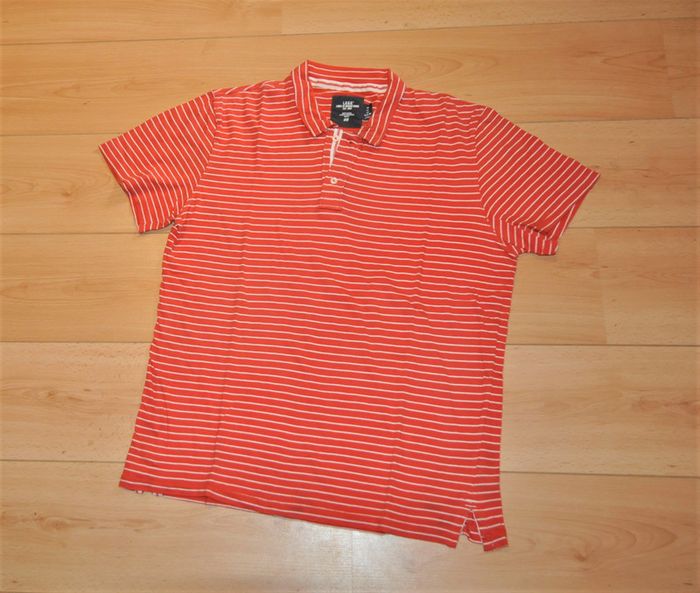H&M polo rouge ligné t.L gamme LOGG