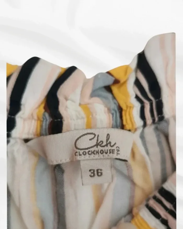 T-shirt à rayures manches courtes femme t36 souple - photo numéro 2