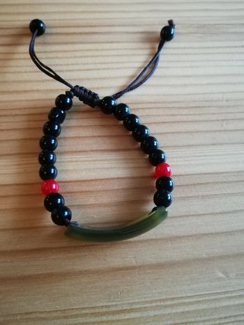 Bracelet en perles de verre et pierre naturelle