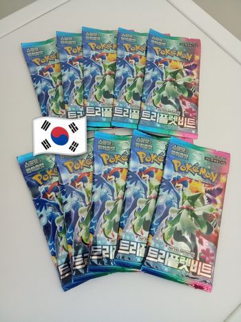Lot 10 Boosters Pokémon - Triple Beat (Triplet Beat) - Coréen Neuf