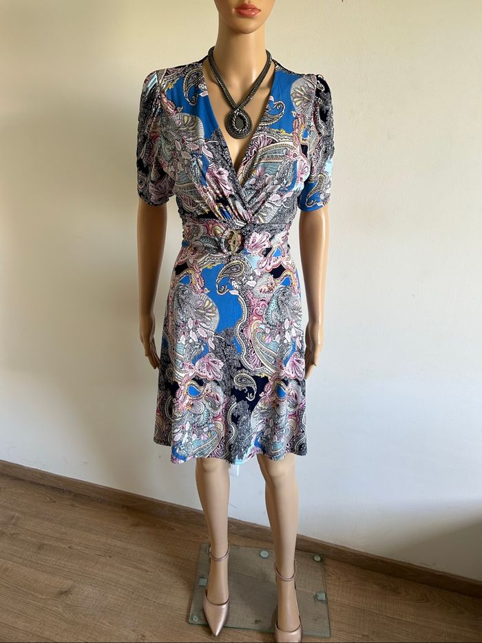 Robe imprimée à manches courtes Morgan taille 40 comme neuve - photo numéro 3