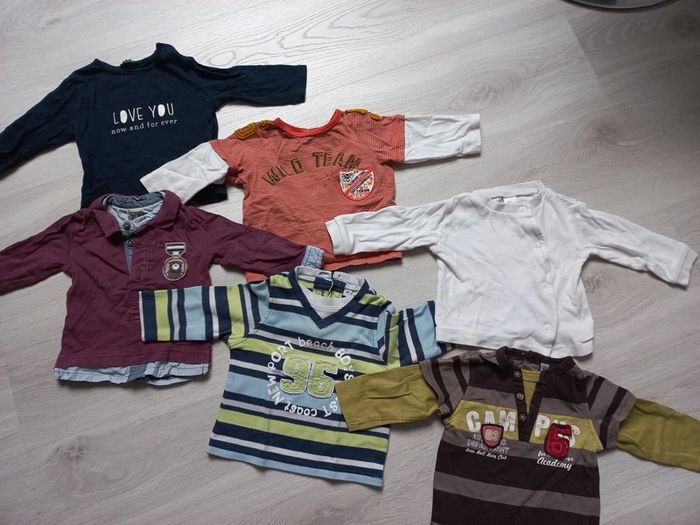 Lot de 6 tee-shirts manches longues 6 mois