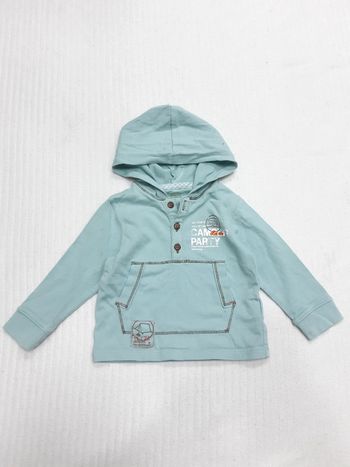 Sweat fin à capuche 18 mois