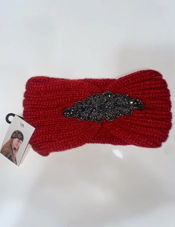 Bandeau laine bordeaux neuf