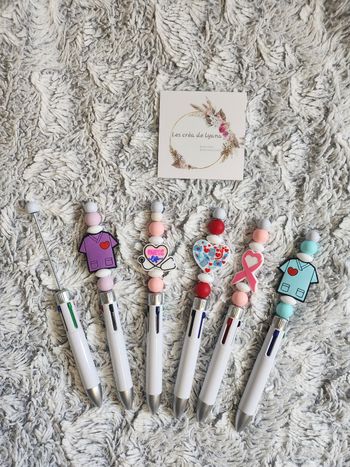 Stylo 4 couleurs blanc