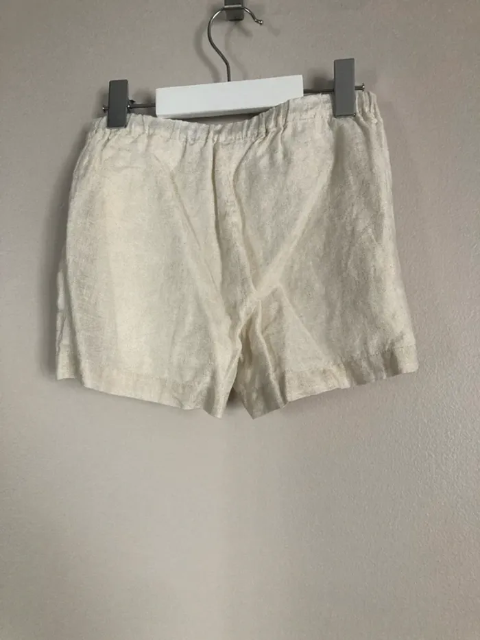 Bonpoint 🍒 haut + short en lin beige doré 8 ans - photo numéro 18