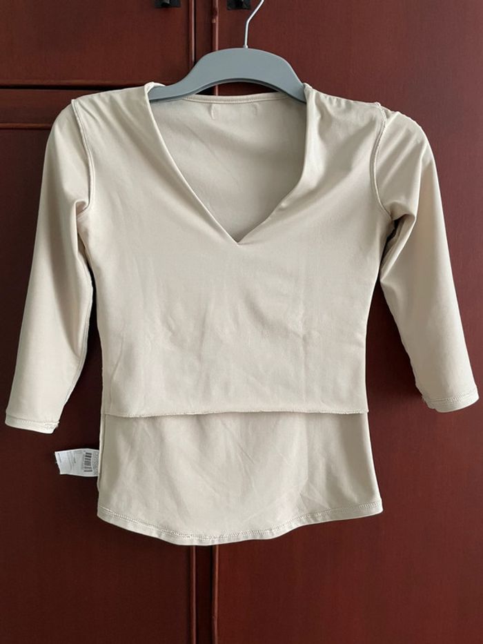 Teeshirt manches 3/4 beige - Jennyfer - photo numéro 5