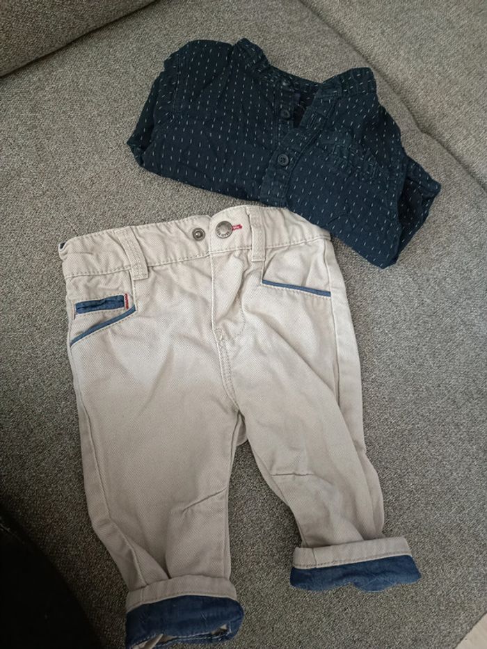 Ensemble 3 mois crème marine - photo numéro 2