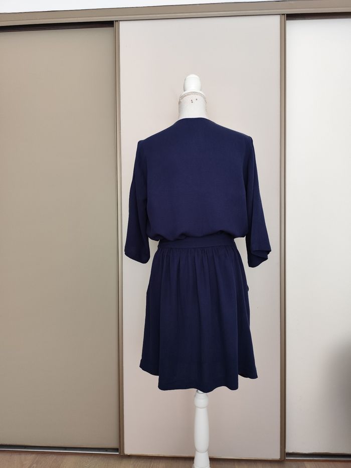 Robe Comptoir des cotonniers taille 40 bleu marine automne hiver - photo numéro 7