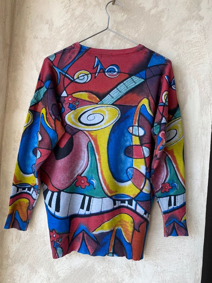 Pull à motifs multicolore Tissalia 34/36 - photo numéro 2