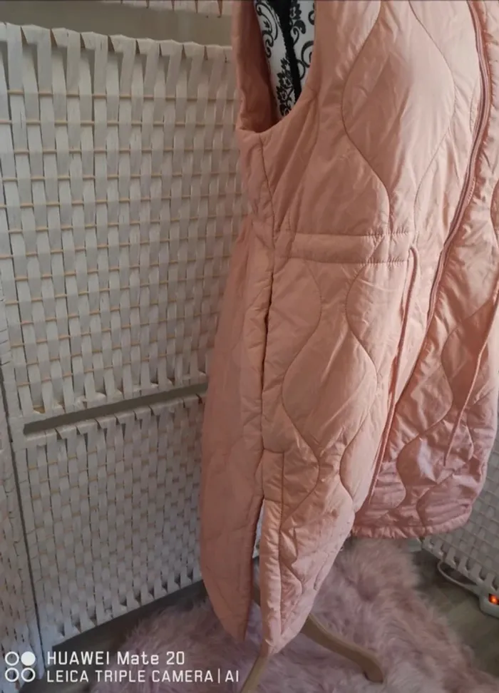 💕Jolie Doudoune longue sans manches Rose  Rinascimento - femme Taille M/ 38 💕 - photo numéro 6