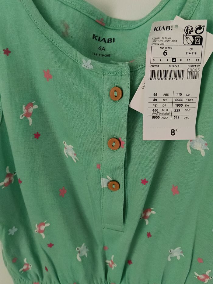 Combishort verte tortue Kiabi 6ans - photo numéro 2