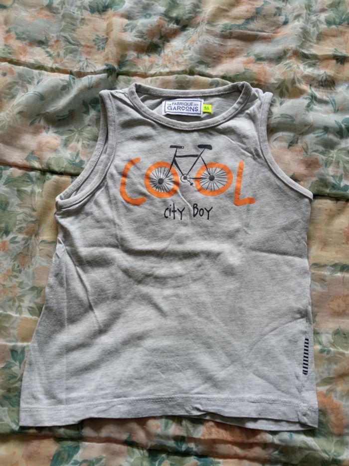 Débardeur voiture la fabrique des garçons 4 ans