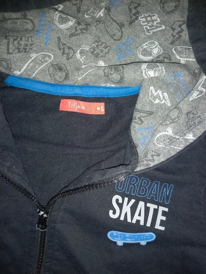 Veste de jogging noir 8 ans - photo numéro 3