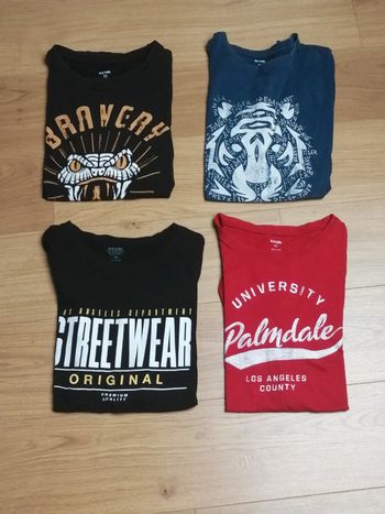 Lot de 4 tee shirts MC 14 ans