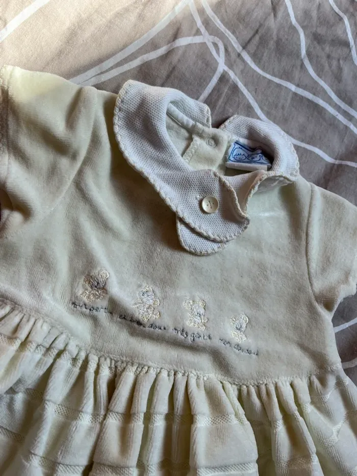 robe 1 mois 54 cm verte claire menthe - photo numéro 2