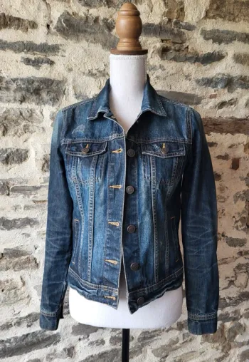 Veste en jean bleue foncée Kiabi Taille S ou 34 36