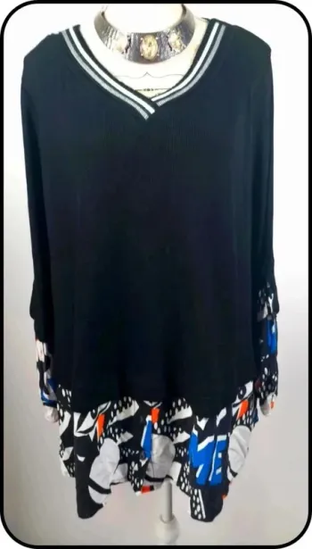 Pull légé avec effet de superposition marque Jean Marc Philippe taille 52