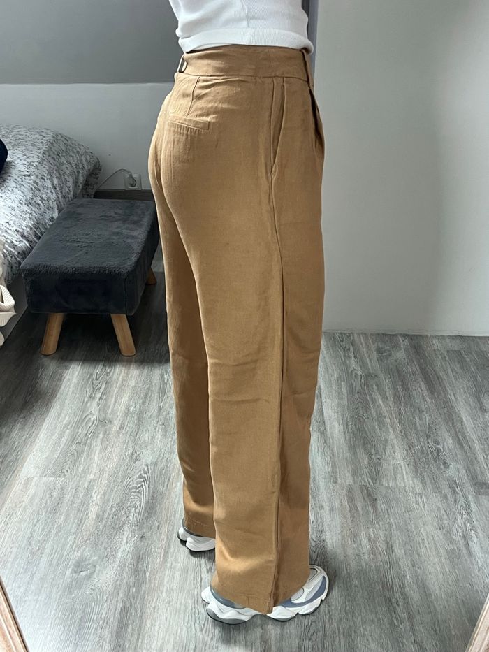 Pantalon fluide marron – Camaïeu - photo numéro 2