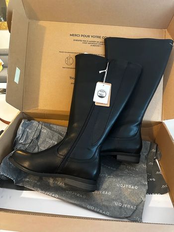 Bottes noires en cuir - Gabylou