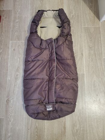 Chancelière 6-12mois marron chocolat beige harnais 5 trous Imperméable