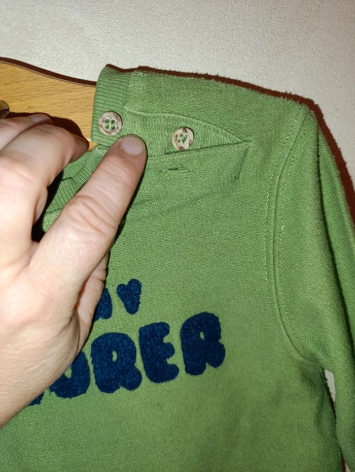 Joli sweat Tex taille 23 mois effet envers - photo numéro 3