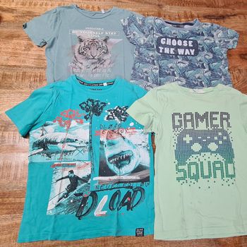 Lot 4 t-shirt MC 10 ans 140cm