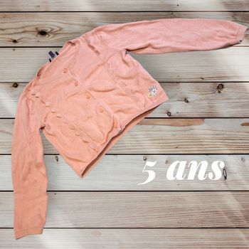 🧥🌸 Gilet  fleuri Sergent Major – 5 ans  💖
