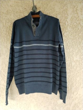 Pull homme taille M bleu jeans